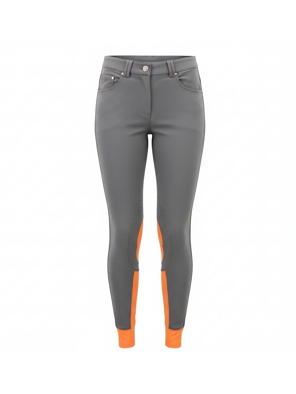 Schockemöhle Equinox Grey Riding Breeches Orange Sock Women's Size 30L